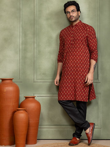 Men Ethnic Motifs Printed Kurta With Pyjama Set