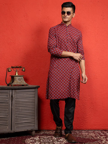 Men Ethnic Motifs Printed Kurta With Pyjama Set