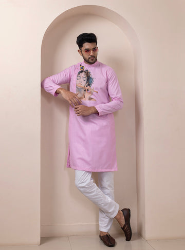 Men Ethnic Motifs Printed Cotton Kurta Pyjama Set