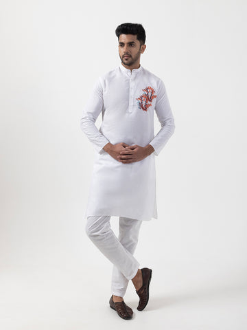 Men Ethnic Motifs Printed Cotton Kurta Pyjama Set