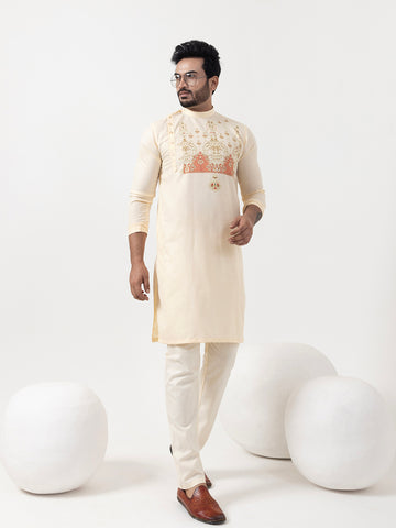 Men Ethnic Motifs Printed Pure Cotton Kurta With Pyjama Set