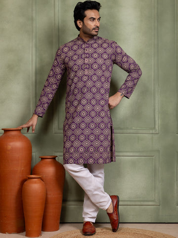 Men Ethnic Motifs Printed Kurta With Pyjama Set