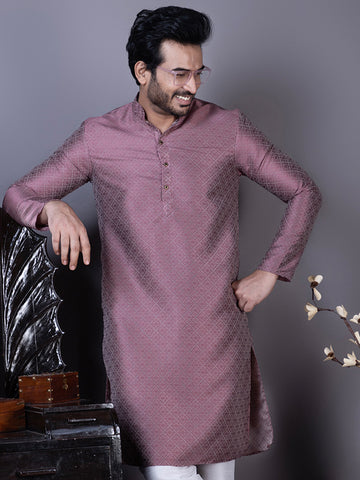 Ethnic Motifs Printed Mandarin Collar Straight Kurta with Pyjama
