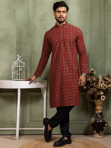 Men Ethnic Motifs Printed Kurta With Pyjama Set