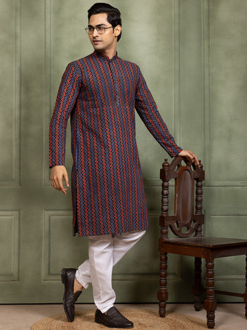 Men Ethnic Motifs Printed Kurta With Pyjama Set