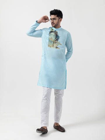 Men Ethnic Motifs Printed Cotton Kurta With Pyjama Set