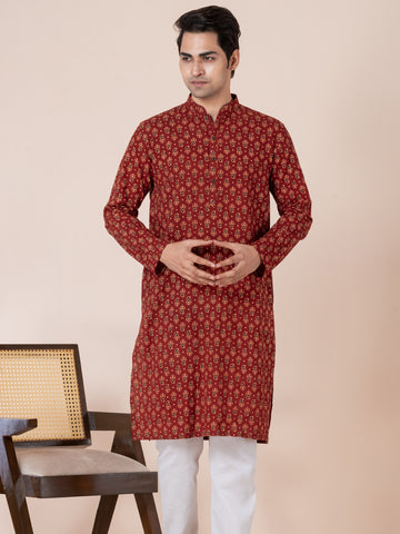 Men Ethnic Motifs Printed Kurta With Pyjama Set