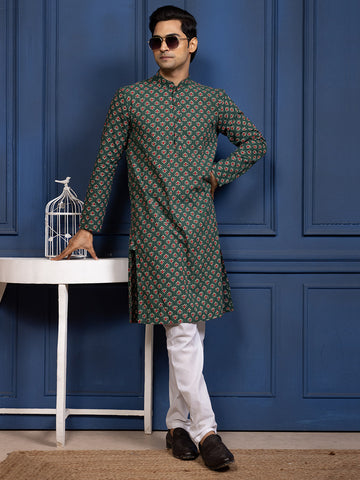 Men Ethnic Motifs Printed Kurta With Pyjama Set