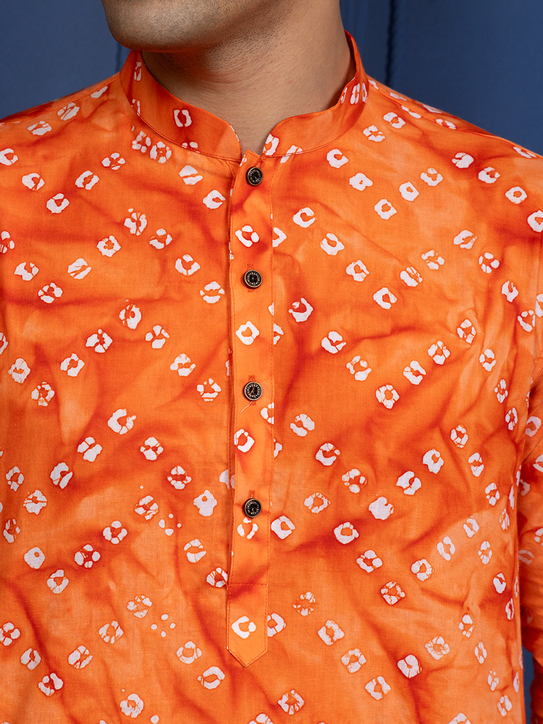 Men Bandhani Printed Kurta With Pyjama Set