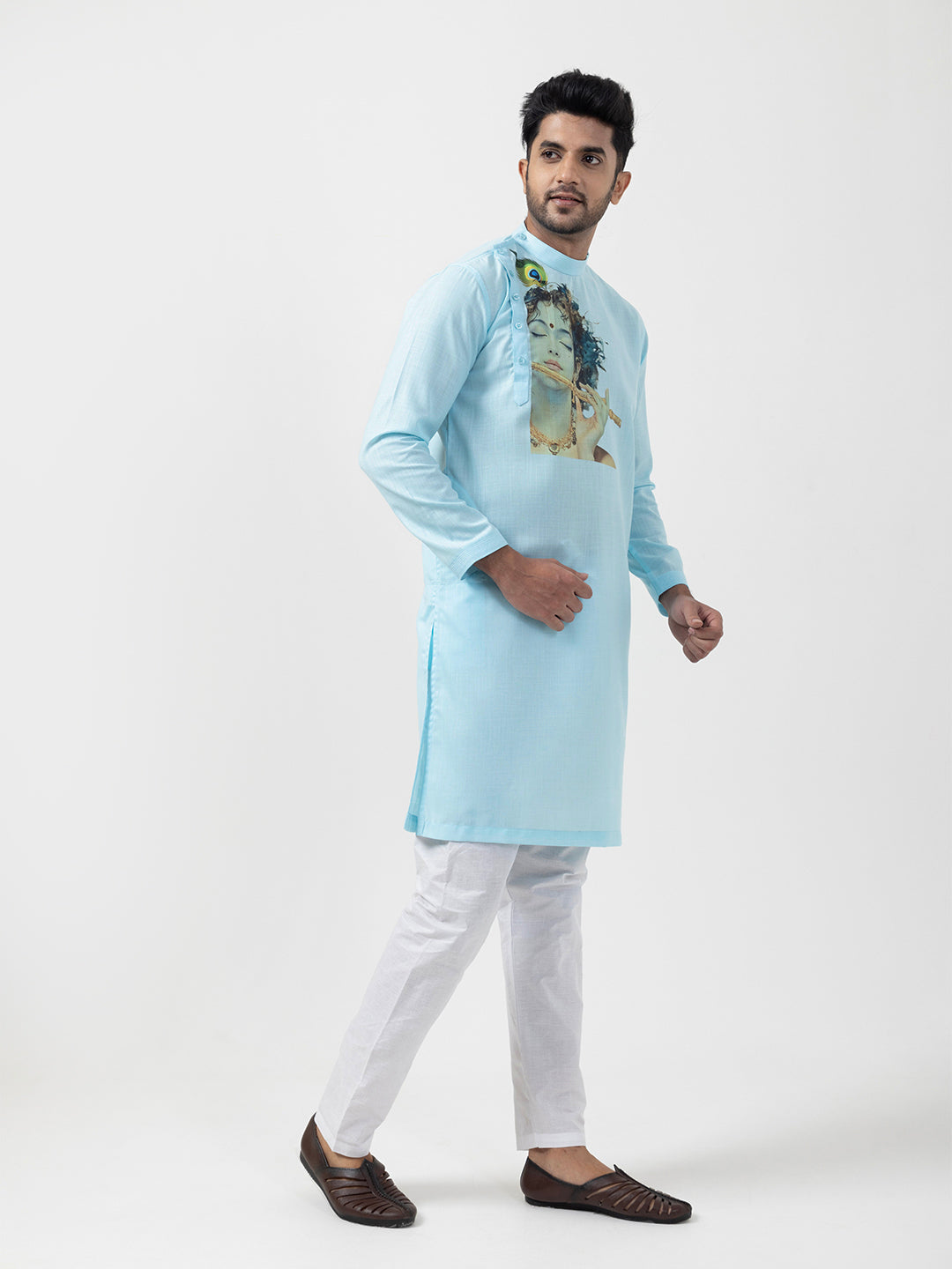 Men Ethnic Motifs Printed Cotton Kurta With Pyjama Set