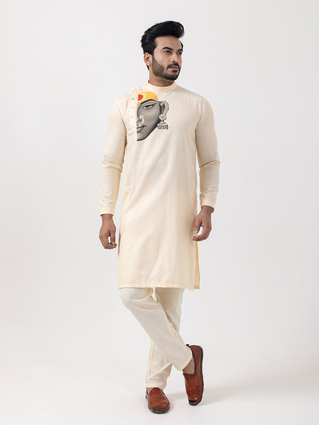 Men Ethnic Motifs Printed Cotton Kurta With Pyjama Set