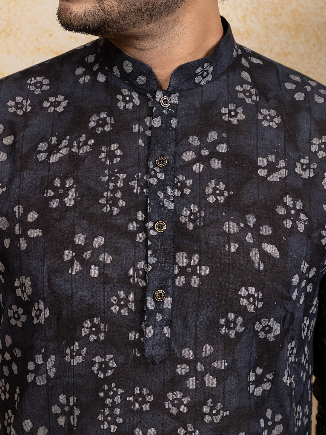 Men Abstract Printed Kurta With Pyjama Set