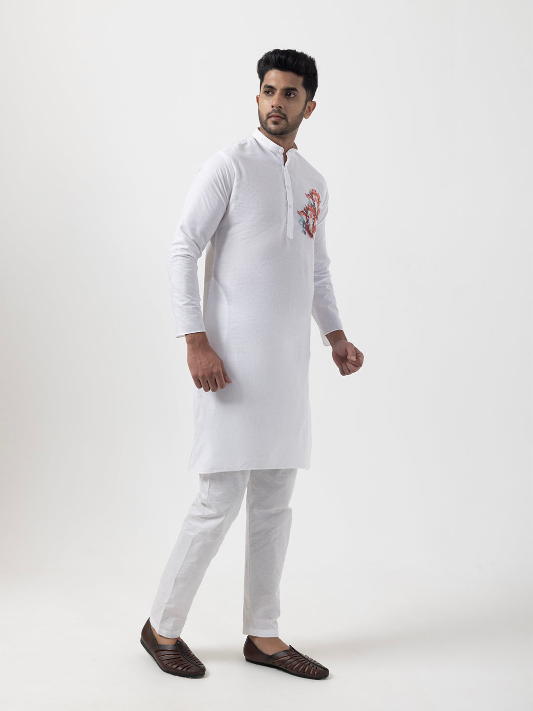 Men Ethnic Motifs Printed Cotton Kurta Pyjama Set