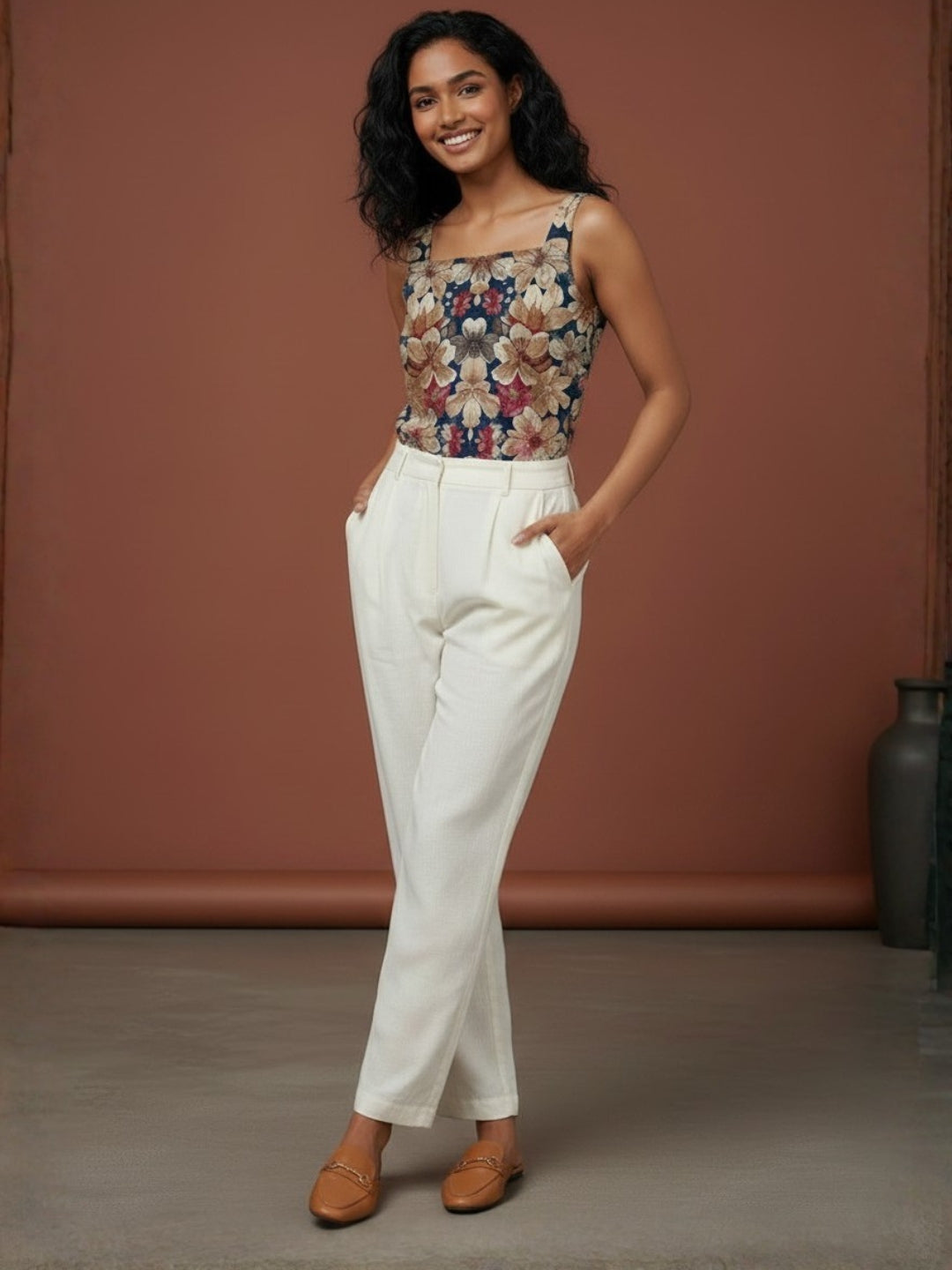 [DFES-MGSP] Women Multi Color Printed Cotton Camisole