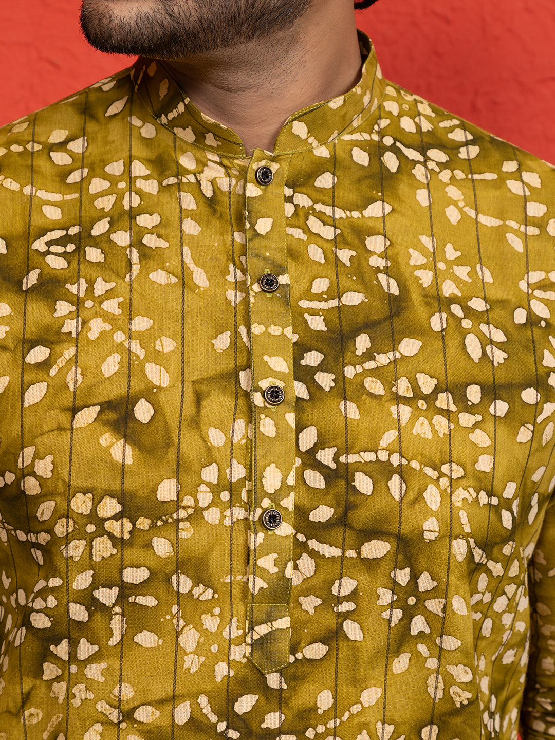 Men Abstract Printed Kurta With Pyjama Set