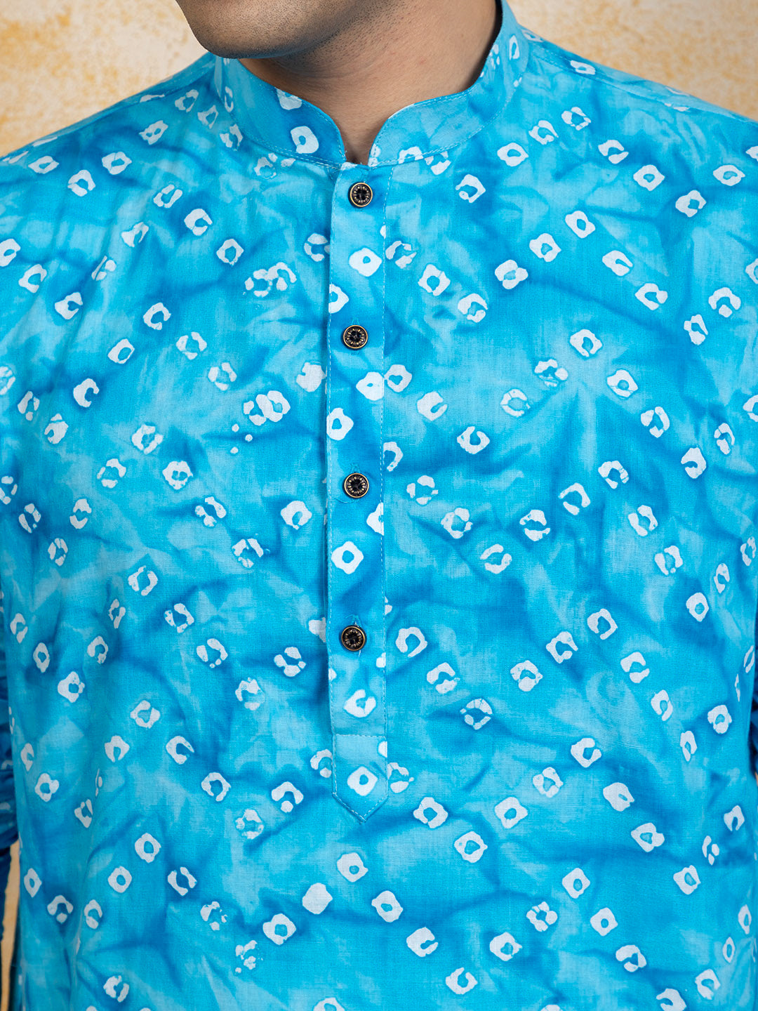 Men Bandhani Printed Kurta With Pyjama Set