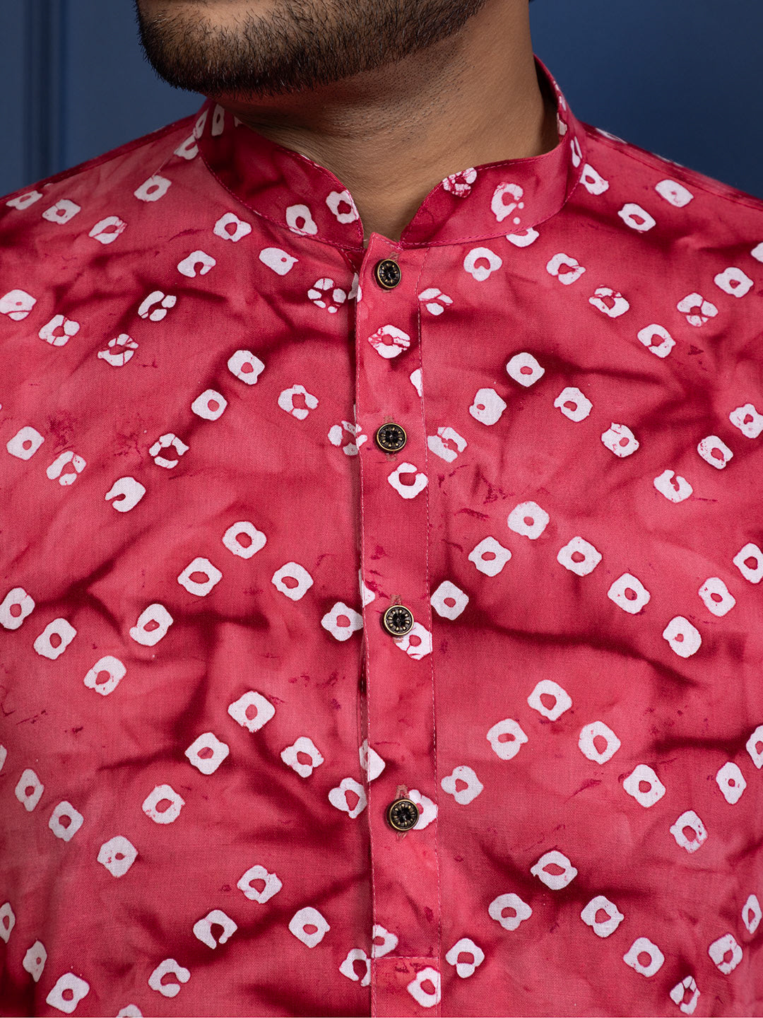 Men Bandhani Printed Kurta With Pyjama Set