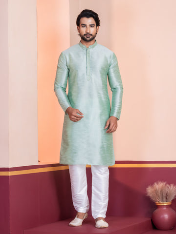 Men Self Design Kurta With Pyjama Set