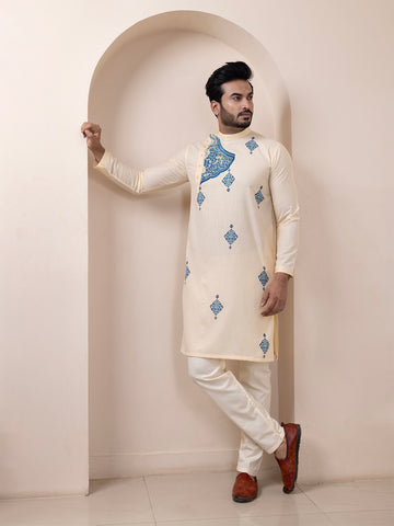 Men Ethnic Motifs Printed Cotton Kurta With Pyjama Set