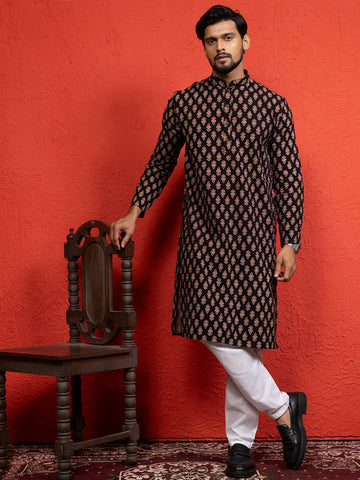 Men Ethnic Motifs Printed Kurta With Pyjama Set