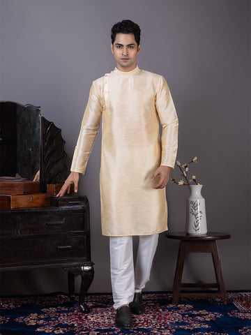 Men Mandarin Collar Kurta With Pyjama Set