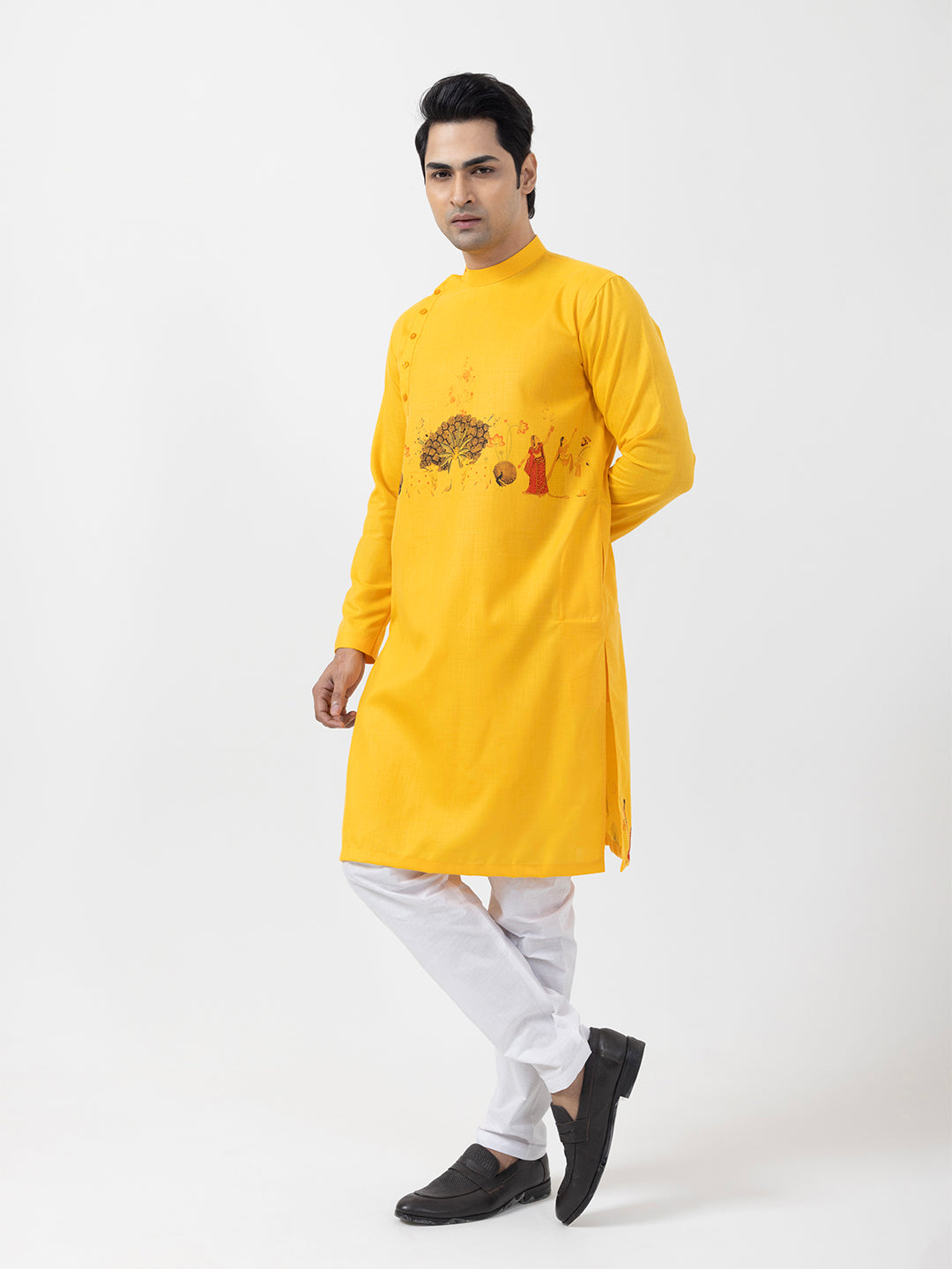 Men Ethnic Motifs Printed Cotton Kurta With Pyjama Set