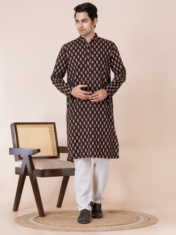 Men Ethnic Motifs Printed Kurta With Pyjama Set