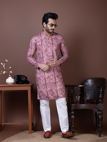 Men Paisley Printed Festive Straight Kurta Pyjama Set