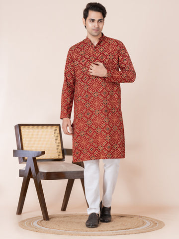 Men Ethnic Motifs Printed Kurta With Pyjama Set