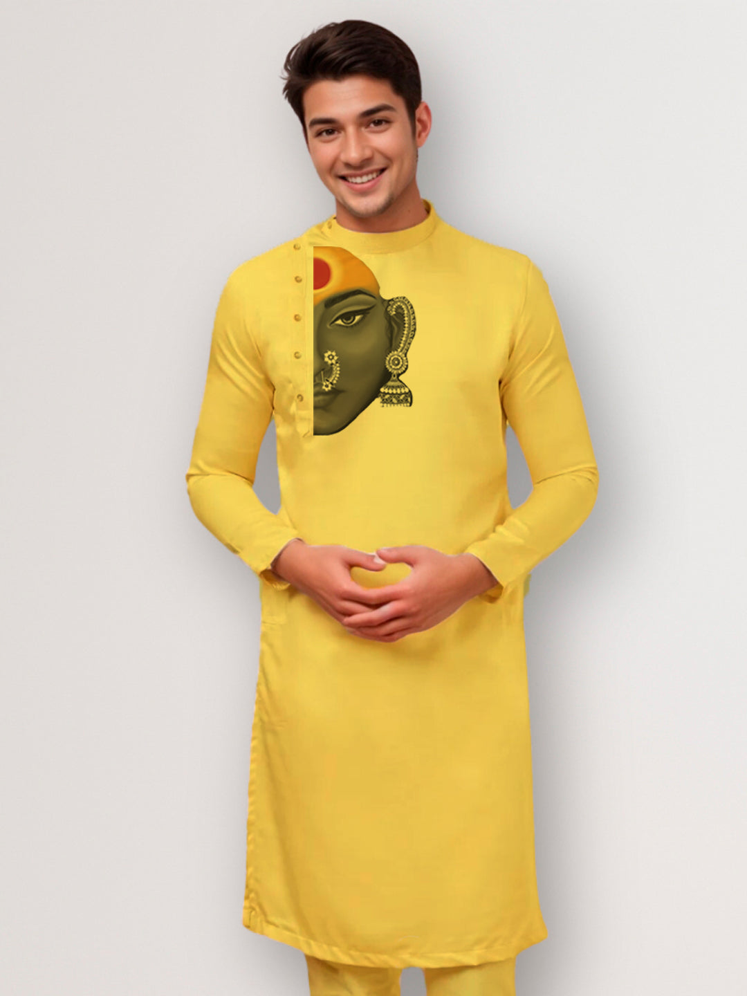 Men Ethnic Motifs Printed Cotton Kurta With Pyjama Set