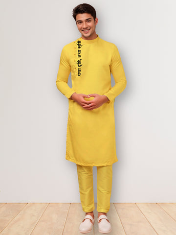 Men Ethnic Motifs Printed Cotton Kurta With Pyjama Set