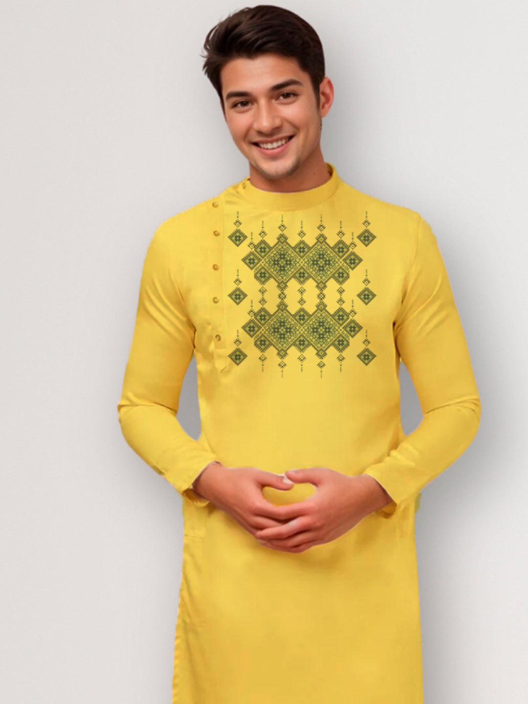 Men Ethnic Motifs Printed Cotton Kurta With Pyjama Set